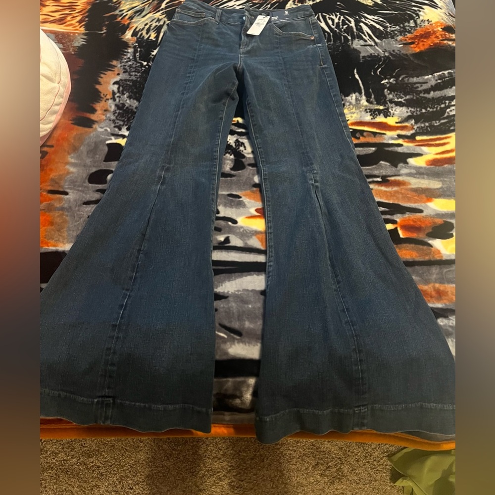 Express Women’s Dark Blue Flare Jeans